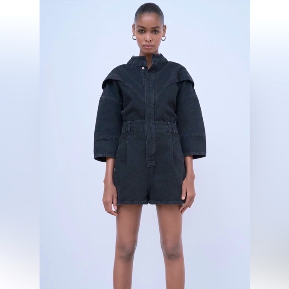 Zara denim romper